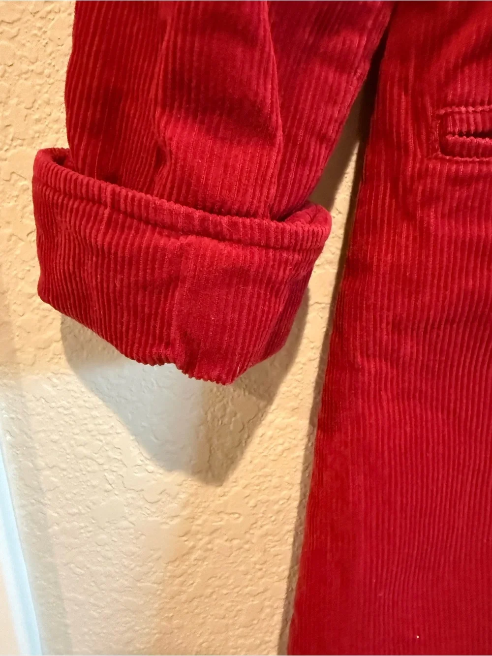 Ralph Lauren Girls Red Corduroy Double Breasted Dress Coat Jacket Size 5